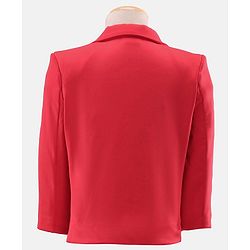 Babyhug Full Sleeves Stretch Fit Party Suit Bow - Red & Black