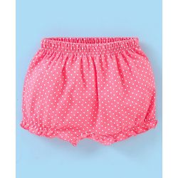 Babyhug 100% Cotton Floral Print Bloomers Pack of 3 - Pink Blue & White