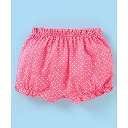 Babyhug 100% Cotton Floral Print Bloomers Pack of 3 - Pink Blue & White