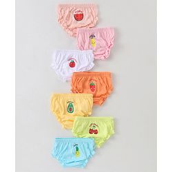 Babyhug 100% Cotton Bloomers Strawberry & Pear Print Pack of 7- Blue & Green