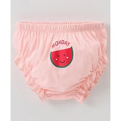 Babyhug 100% Cotton Bloomers Strawberry & Pear Print Pack of 7- Blue & Green