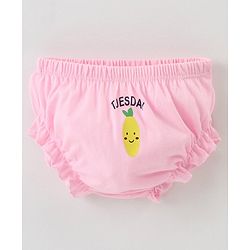 Babyhug 100% Cotton Bloomers Strawberry & Pear Print Pack of 7- Blue & Green