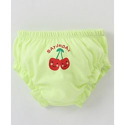 Babyhug 100% Cotton Bloomers Strawberry & Pear Print Pack of 7- Blue & Green