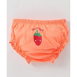 Babyhug 100% Cotton Bloomers Strawberry & Pear Print Pack of 7- Blue & Green