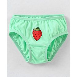 Babyhug 100% Cotton Panties Strawberry Print Pack of 3- Green & Pink