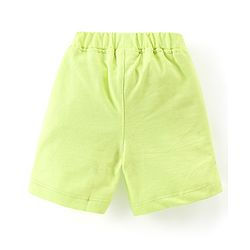 Babyhug 100% Cotton Knit Half Sleeves T-Shirt & Shorts With Text & Panda Print - Blue & Green