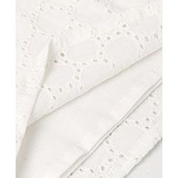 Babyhug 100% Cotton Woven Full Sleeves Schiffli Embroidered Kurta and Chevron Printed Dhoti Set - White