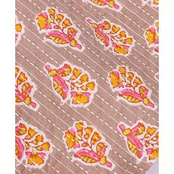 Babyhug 100% Cotton Full Sleeves Dobby Printed Kurta with Printed Dhoti Set - Beige