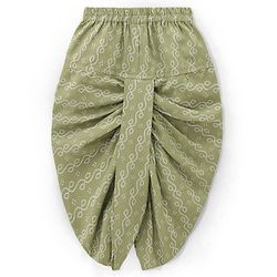 Babyhug 100% Cotton Full Sleeves Kurta With Dhoti Set Floral Print - Green