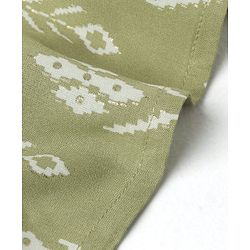 Babyhug 100% Cotton Full Sleeves Kurta With Dhoti Set Floral Print - Green