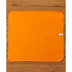 Babyhug Knit Terry Embroidered Hooded Towel Froggy Face Print - Orange