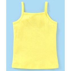 Babyhug 100% Cotton Sleeveless Antibacterial Slips Floral Print Pack of 3 - Yellow & Pink
