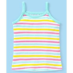 Babyhug 100% Cotton Sleeveless Antibacterial Slips Floral Print Pack of 3 - Yellow & Pink