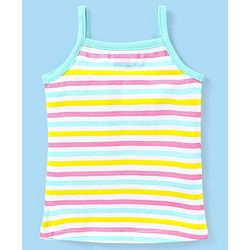 Babyhug 100% Cotton Sleeveless Antibacterial Slips Floral Print Pack of 3 - Yellow & Pink