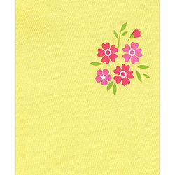 Babyhug 100% Cotton Sleeveless Antibacterial Slips Floral Print Pack of 3 - Yellow & Pink