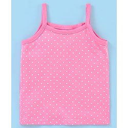 Babyhug 100% Cotton Sleeveless Antibacterial Slips Floral Print Pack of 3 - Pink Beige & Blue