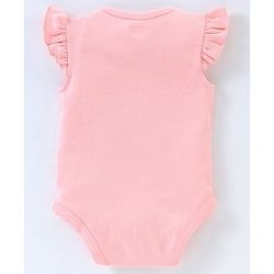 Babyhug 100% Cotton Short Sleeves Onesie with Skirt Strawberry Print - Pink