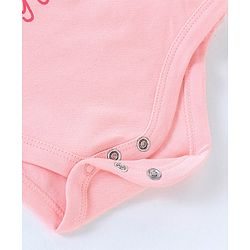 Babyhug 100% Cotton Short Sleeves Onesie with Skirt Strawberry Print - Pink