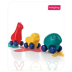 Babyhug My First Rolling Pets Set of 3 - Multicolour