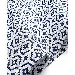 Babyhug 100% Cambric Full Sleeve Printed Kurta With Solid Dhoti Set - Blue & White