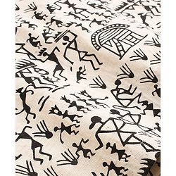 Babyhug Cotton Flex Full Sleeves Printed Kurta & Dhoti - Off White