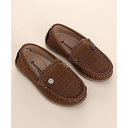 Cute Walk by Babyhug Slip On Formal Shoes - Brown