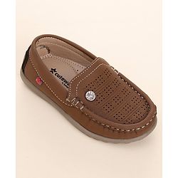 Cute Walk by Babyhug Slip On Formal Shoes - Brown