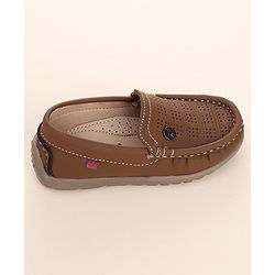 Cute Walk by Babyhug Slip On Formal Shoes - Brown