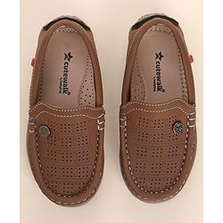 Cute Walk by Babyhug Slip On Formal Shoes - Brown