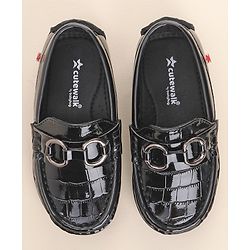 Cute Walk by Babyhug Slip On Party Wear Shoes - Black