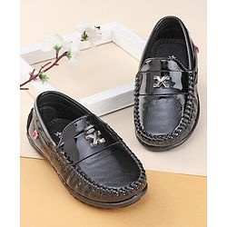 Cute Walk by Babyhug Slip On Party Wear Shoes - Black
