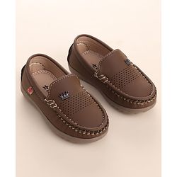 Cute Walk by Babyhug Slip on Formal Loafer Shoes - Brown