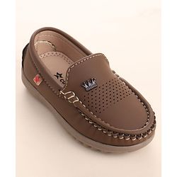 Cute Walk by Babyhug Slip on Formal Loafer Shoes - Brown
