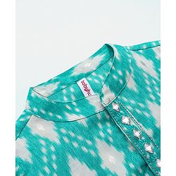 Babyhug Woven Full Sleeves Kurta & Dhoti Set Printed - Blue