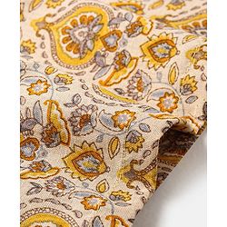 Babyhug 100% Cotton Kurta With Payjama Set Floral Print - Beige