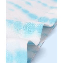 Babyhug Full Sleeves Embroidered Kurta & Pyjama Set Tie Dye Print- White & Blue