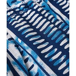 Babyhug Woven Ethnic Dress with Full Sleeves Shrug & Front Tie-Up Details Dots Print - Indigo