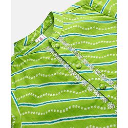 Babyhug Cotton Full Sleeves Kurta & Dhoti Set Bandhani Print - Green