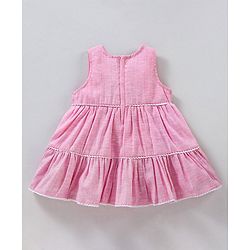 Babyhug 100% Cotton Sleeveless Ethnic Dress - Pink