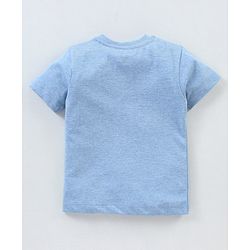 Babyhug Cotton Half Sleeves Superman Logo Print T-Shirt - Blue