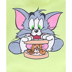 Babyhug Cotton Half Sleeves T-Shirt Tom & Jerry Print - Lime Green