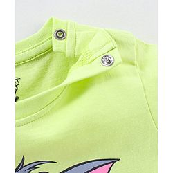Babyhug Cotton Half Sleeves T-Shirt Tom & Jerry Print - Lime Green