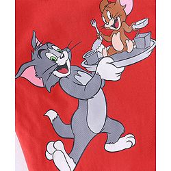 Babyhug Cotton Half Sleeves T-Shirt Tom and Jerry Print - Red