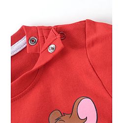 Babyhug Cotton Half Sleeves T-Shirt Tom and Jerry Print - Red