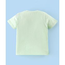Babyhug Cotton Knit Half Sleeves T-Shirt with Minion Graphics - Light Green