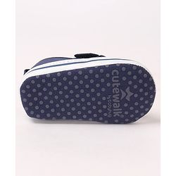 Cute Walk by Babyhug Embroidered Booties with Velcro Closure - Blue
