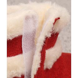 Cute Walk by Babyhug Booties with Velcro Closure - Red