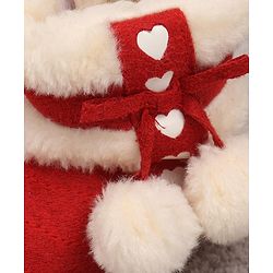 Cute Walk by Babyhug Booties with Velcro Closure - Red
