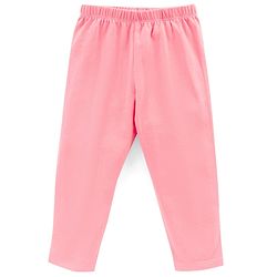 Babyhug 100% Cotton Knit Half Sleeves Striped Top and Legging Set Heart Print - Peach & White