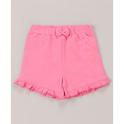 Babyhug 100% Cotton Sleeveless Top & Short Set Floral Print- Pink